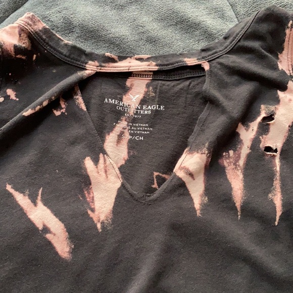 One of a kind AE bleach dyed tank top - Picture 8 of 9